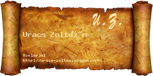 Uracs Zoltán névjegykártya