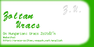 zoltan uracs business card